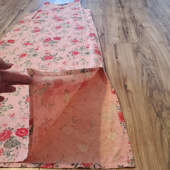 Mountain Lake Casuals Cottagecore Linen Blend Floral Dress Kawaii Friends Garden - Picture 6 of 12